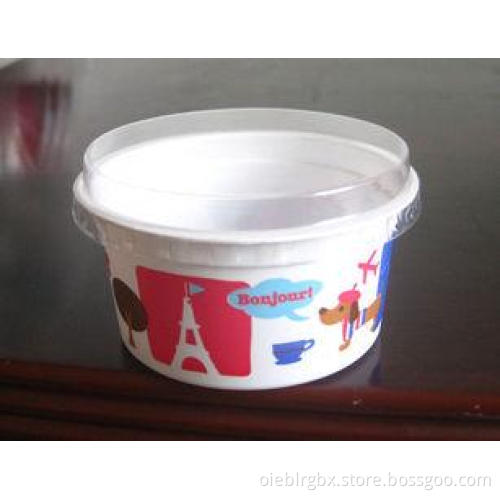 Yogurt Disposable Dessert Cups , Round Bowl With Flat Lid 1